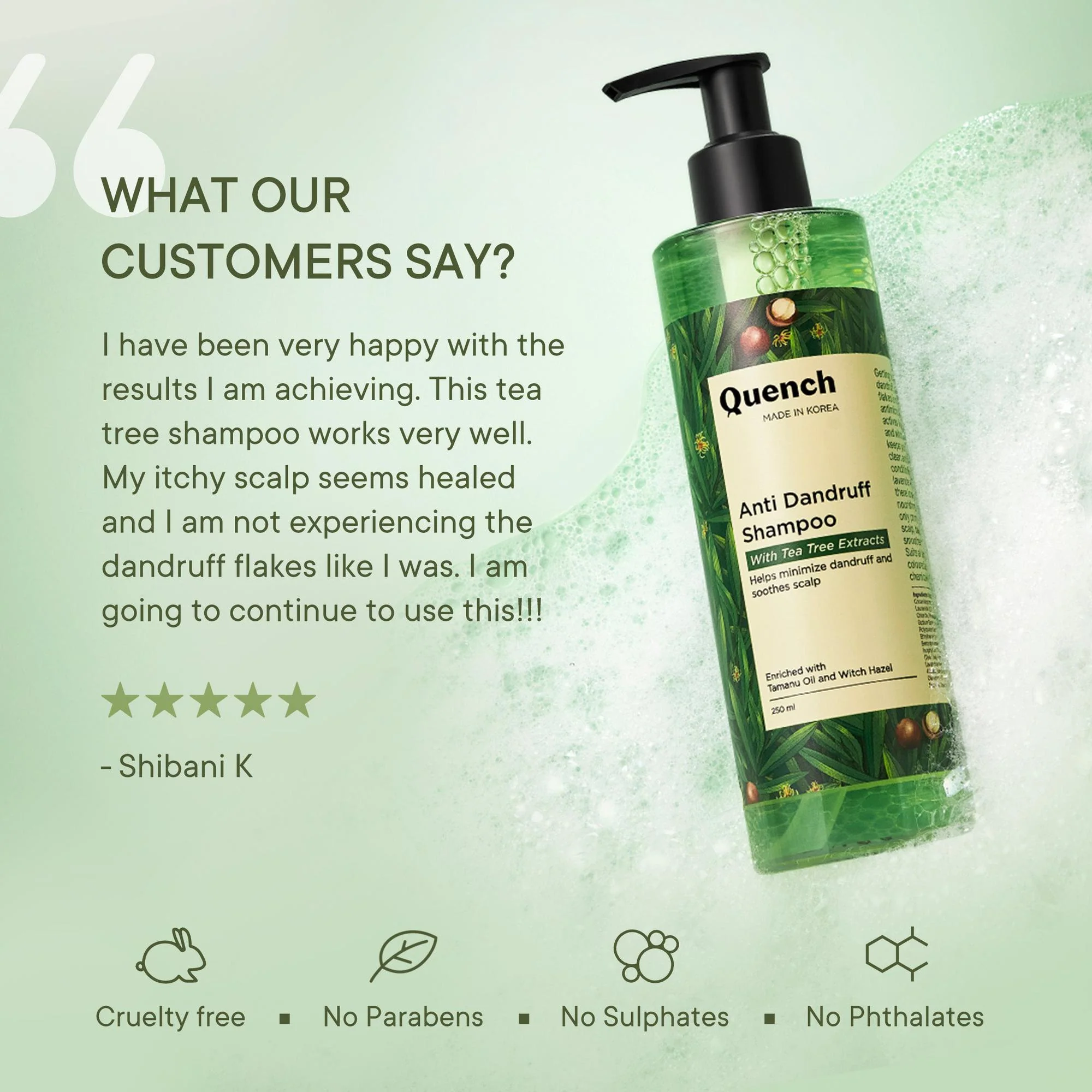 Anti Dandruff Shampoo with Tea Tree Extracts - 250 ML - Image 5