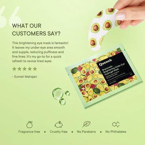 Brightening Under Eye Hydrogel Patch with Avocado Vitamins C & E - 1 PAIR - Image 5