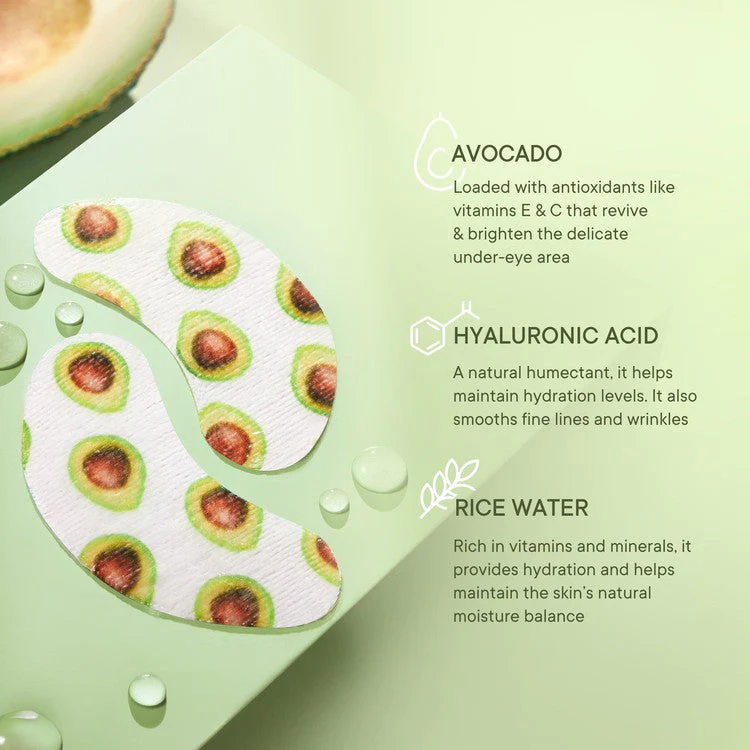 Brightening Under Eye Hydrogel Patch with Avocado Vitamins C & E - Image 3