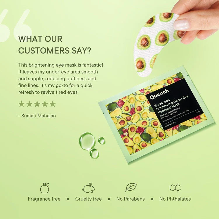 Brightening Under Eye Hydrogel Patch with Avocado Vitamins C & E - Image 7