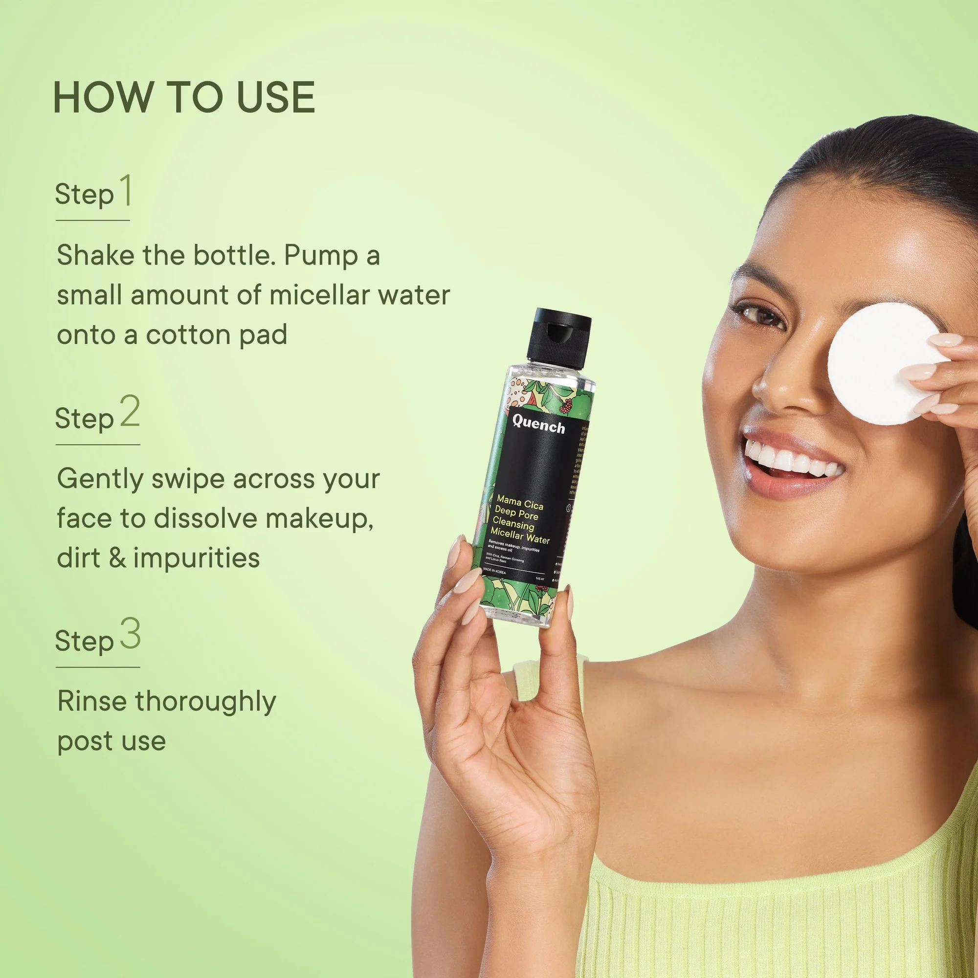 Deep Pore Cleansing Micellar Water with Cica Herb Repair (Pack of 2) - Image 5