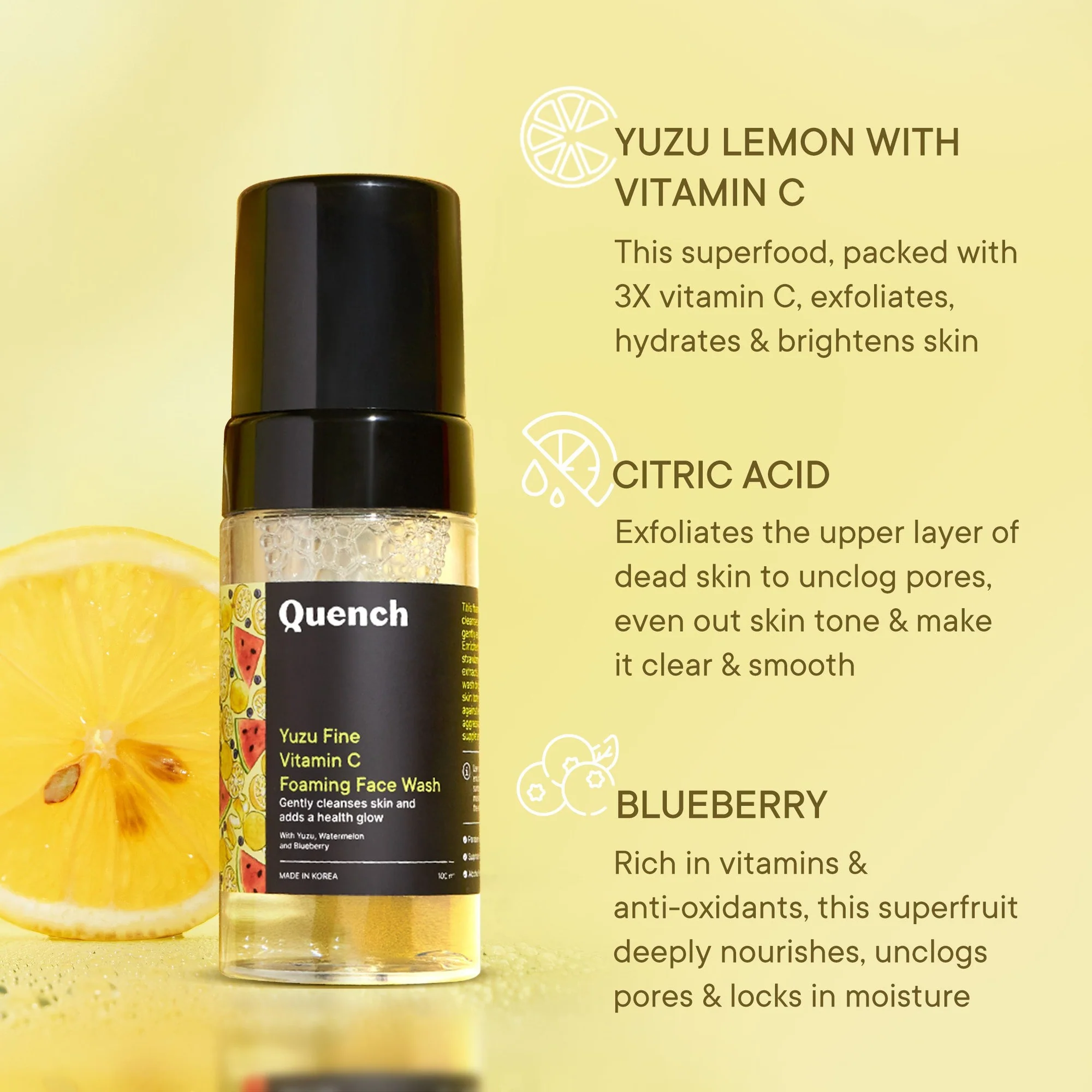 Foaming Face Wash with Yuzu Vitamin C - 100 ML - Image 3