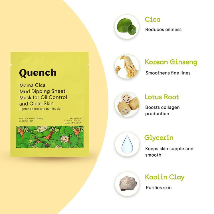 Mud Sheet Mask with Cica Herb Repair (Pack of 3) - Image 3
