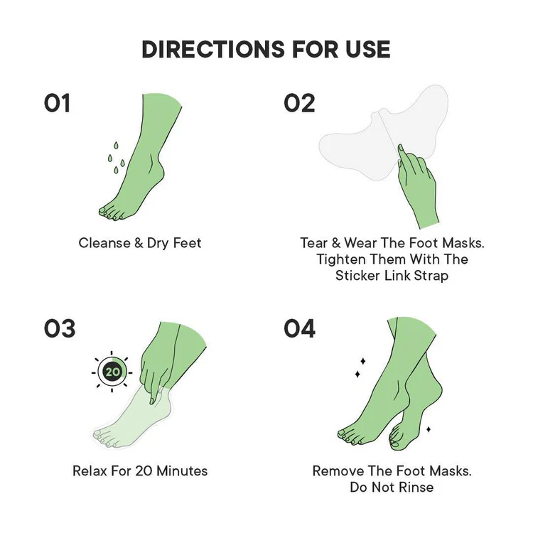 Pedicure Foot Mask with Matcha Green Tea - Image 5