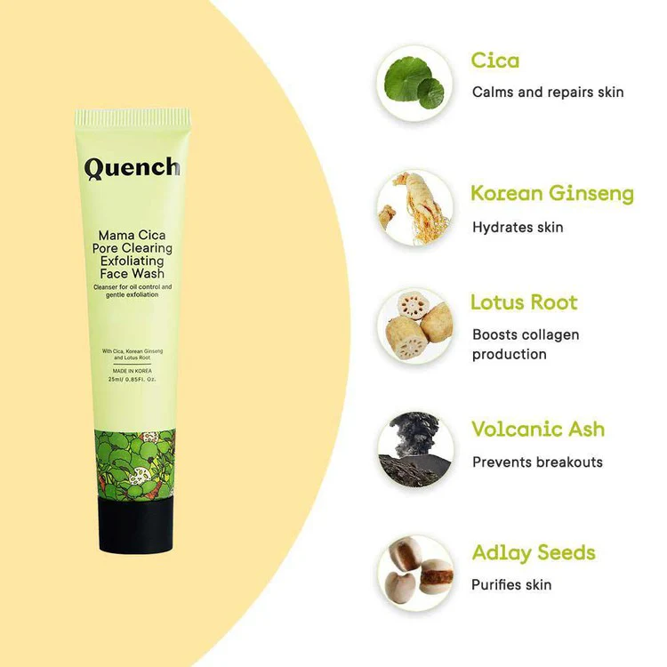 Pore Clearing Exfoliating Face Wash with Cica Herb Repair Mini - Pack of 2 - Image 4