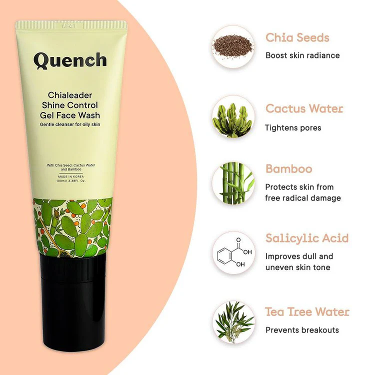 Shine Control Gel Face Wash With Built-in Brush for Deep Cleansing - 100 ML - Image 4