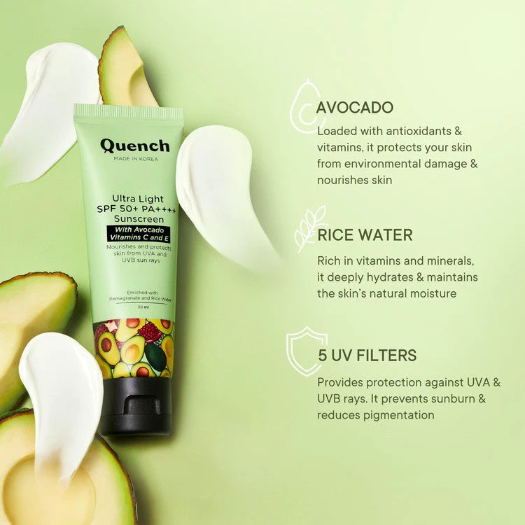 Ultra Light SPF 50+ PA++++ Sunscreen with Avocado Vitamins C & E - 50 ML - Image 4