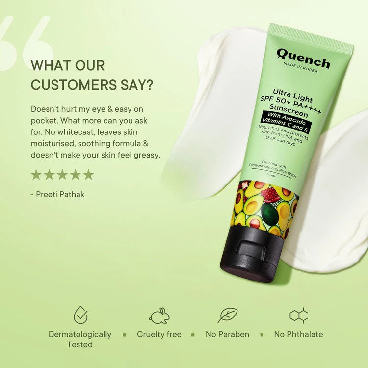 Ultra Light SPF 50+ PA++++ Sunscreen with Avocado Vitamins C & E - 50 ML - Image 5