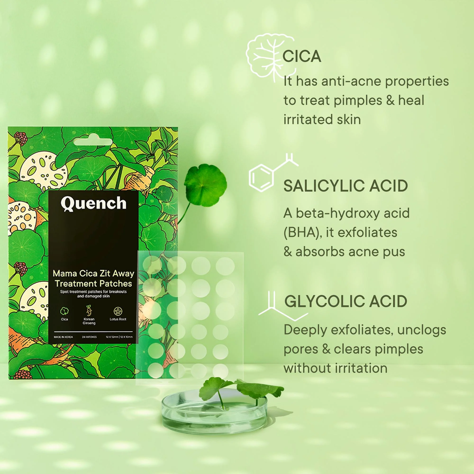 Zit Away Treatment Patches with Cica Herb Repair - Pack of 1 (24 PATCHES) - Image 5